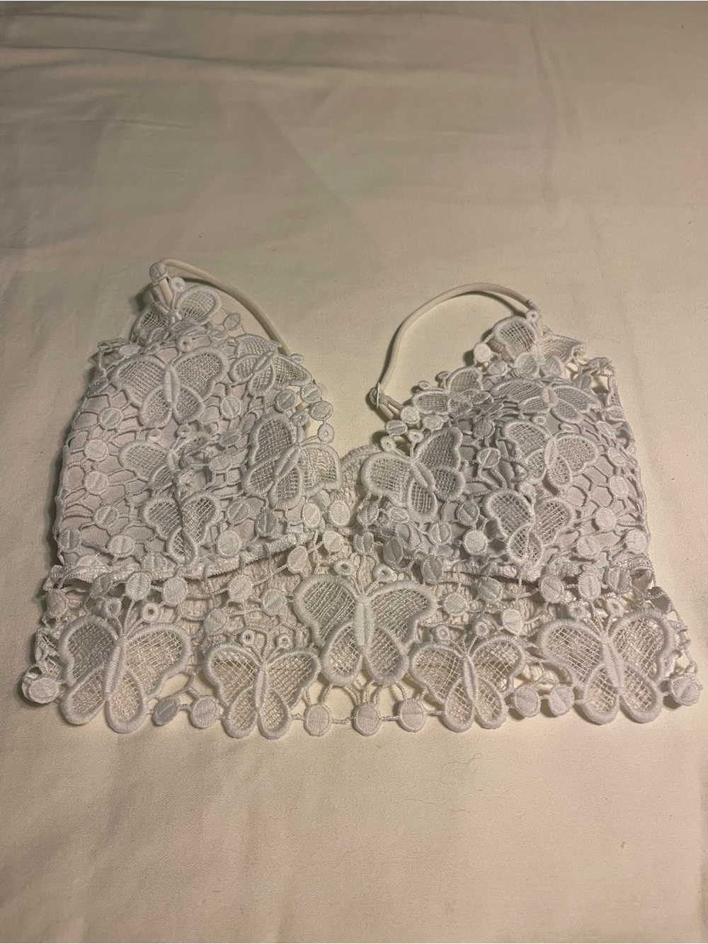 LA Hearts PacSun White Boho Crochet Bralette